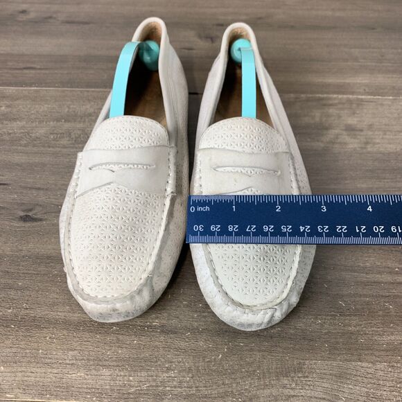 Ralph Lauren Camila Leather Penny Loafers Flat  Shoes Slip On - Ivory Size 8 B - Picture 3 of 10